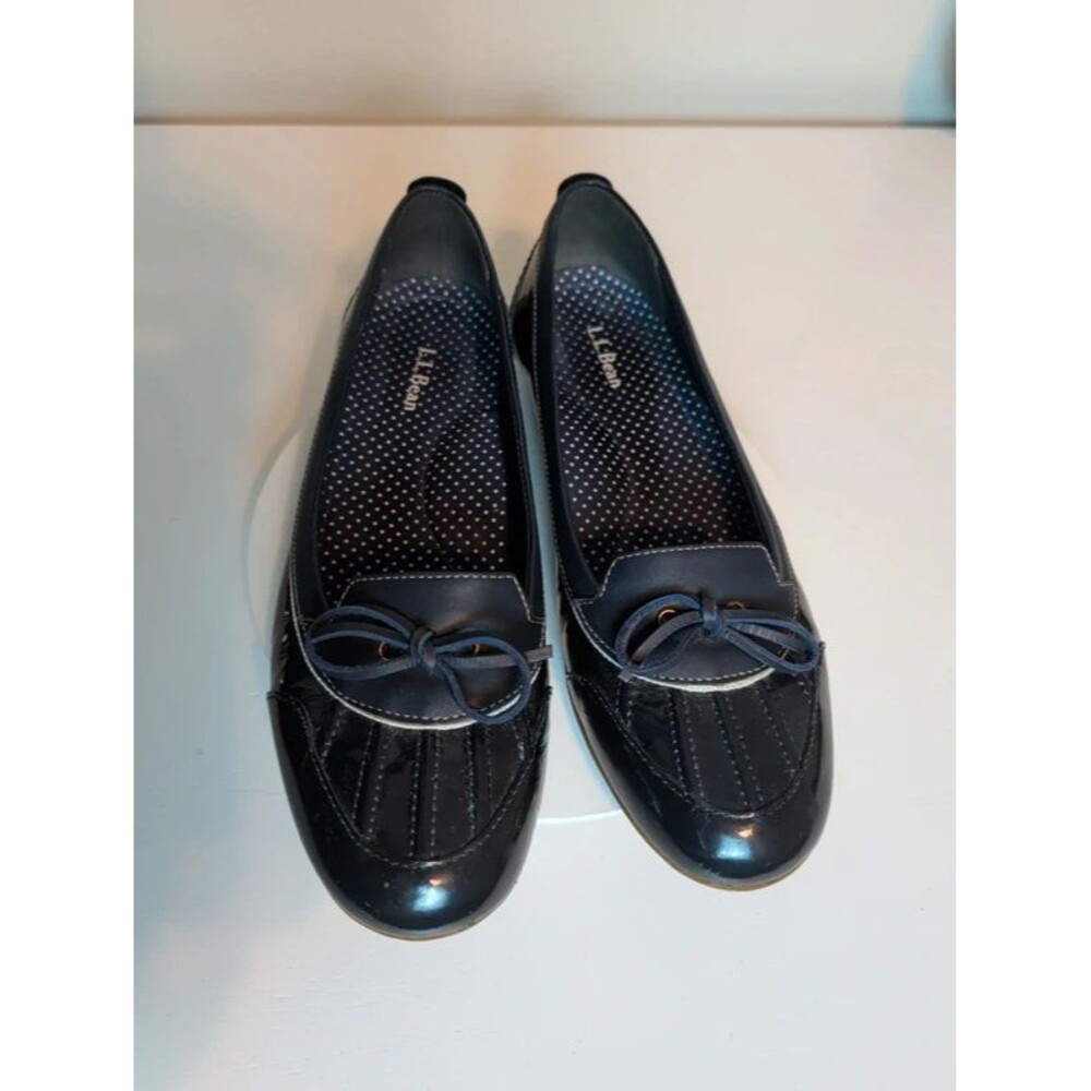 L.L. Bean Navy duck style rubber loafers size 9